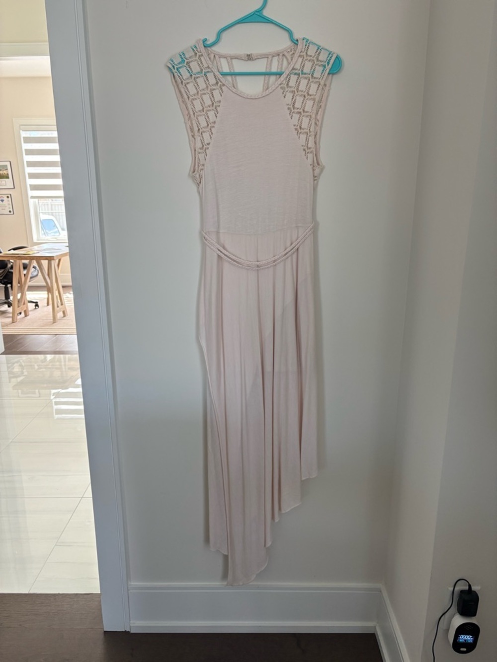 Free People Afternoon Delight Boho Lace Beachy Crochet Festival Dress Cream - Picture 7 of 8